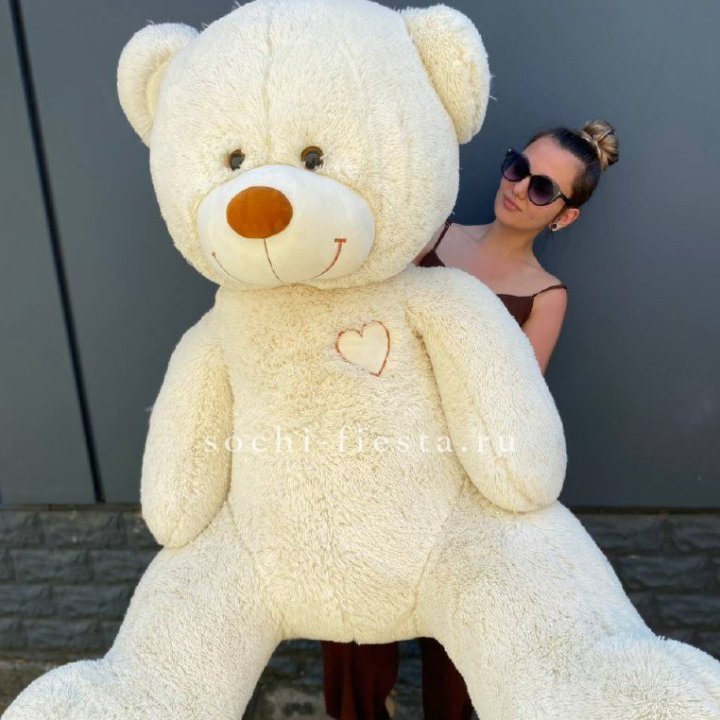 Белый плюшевый мишка большой в Курске
