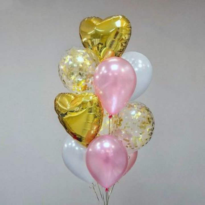 Облако шаров "Рози голд" в Курске