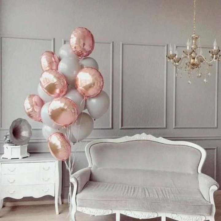 Фонтан шаров "Софт рози" в Курске