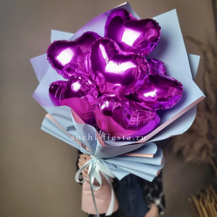 Букет из шаров сердец  в Курске