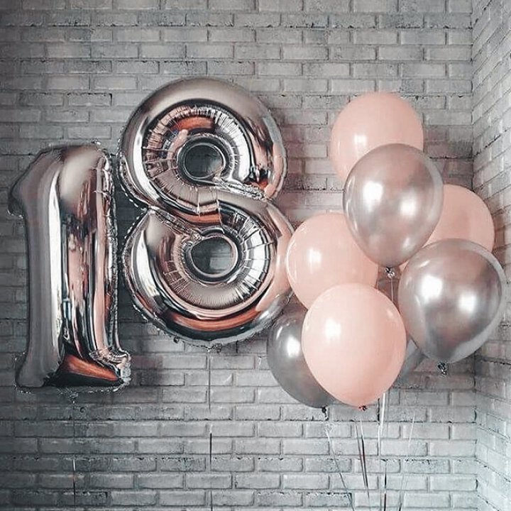 Фольгированный шар Серебряная Цифра в Курске