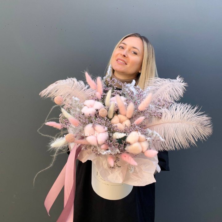 Авторский бокс с сухоцветами в Курске