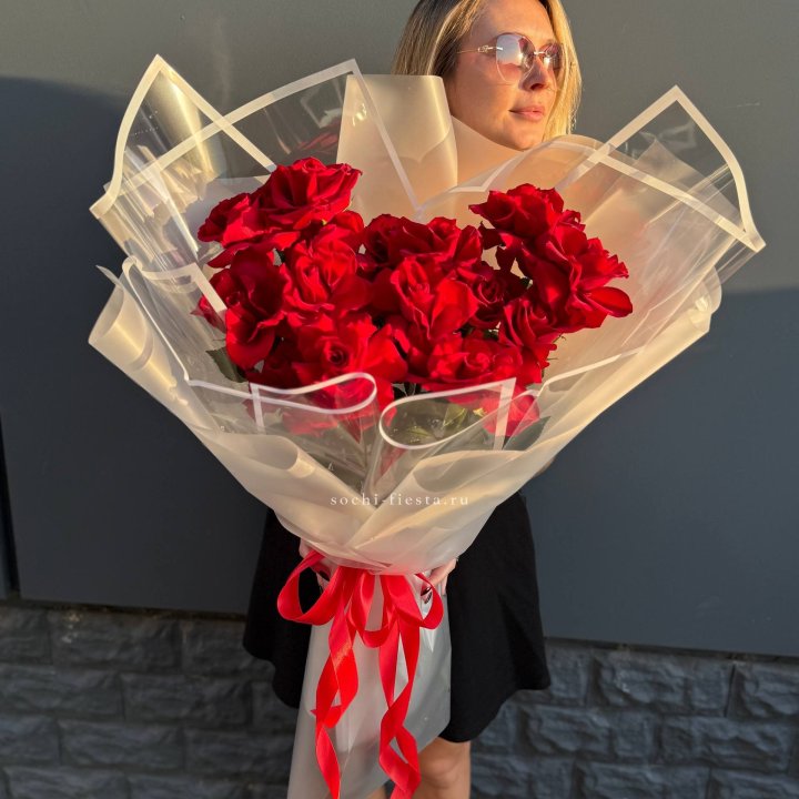  Букет  высоких роз 15 шт в Курске
