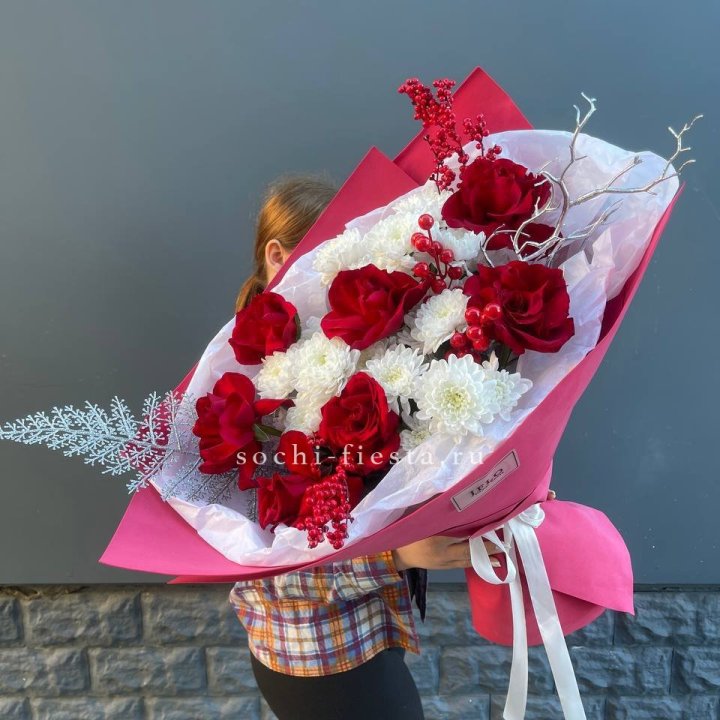 Букет "Яркая зима" в Курске