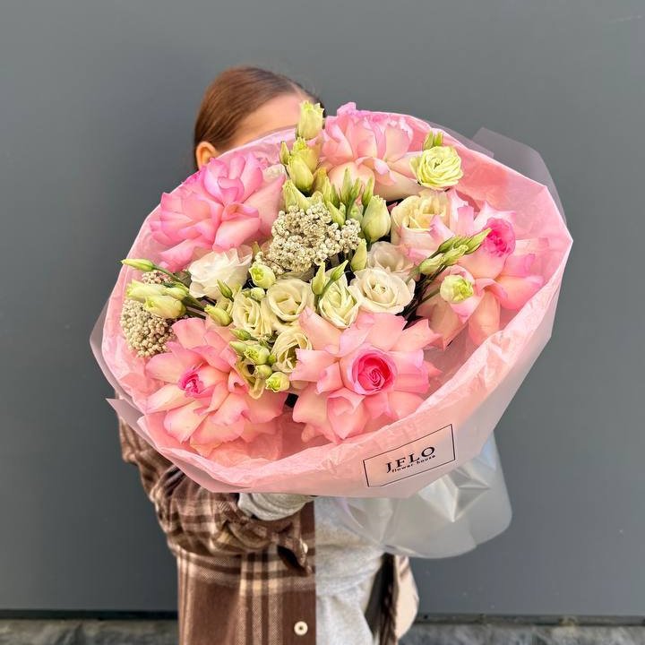 Букет "Розы с эустомой" в Курске