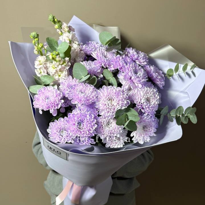 Дуо хризантема и маттиола в Курске