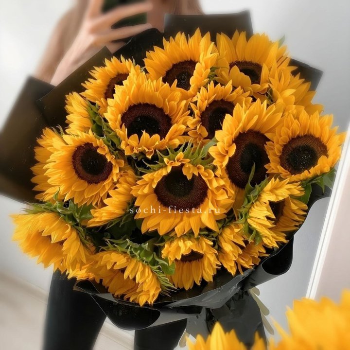 Букет подсолнухов "Гига" в Курске