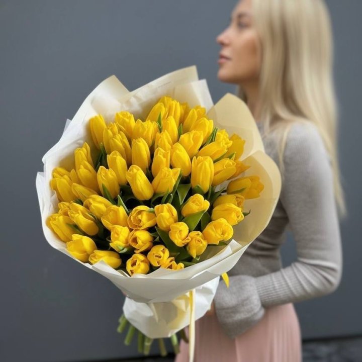 51 желтый тюльпан в Курске