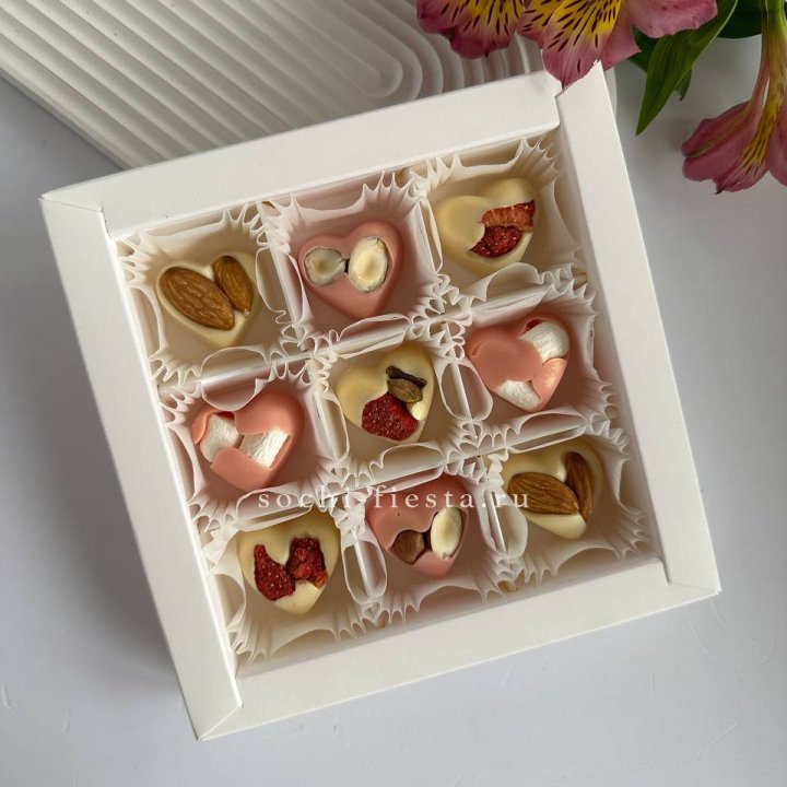 Набор конфет из бельгийского шоколада Сердца в Курске