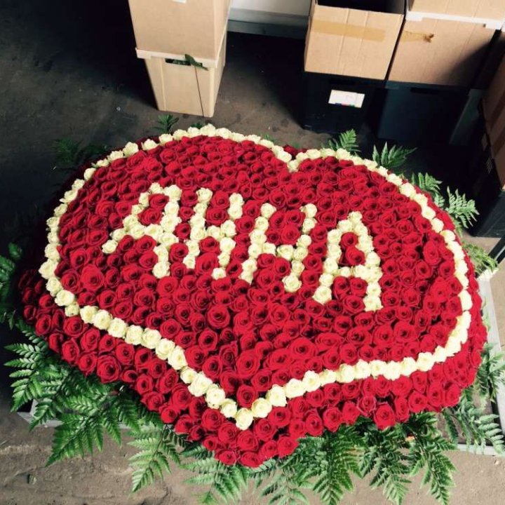 555 роз с именем в Курске