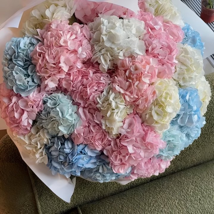 Букет гортензий микс в Курске