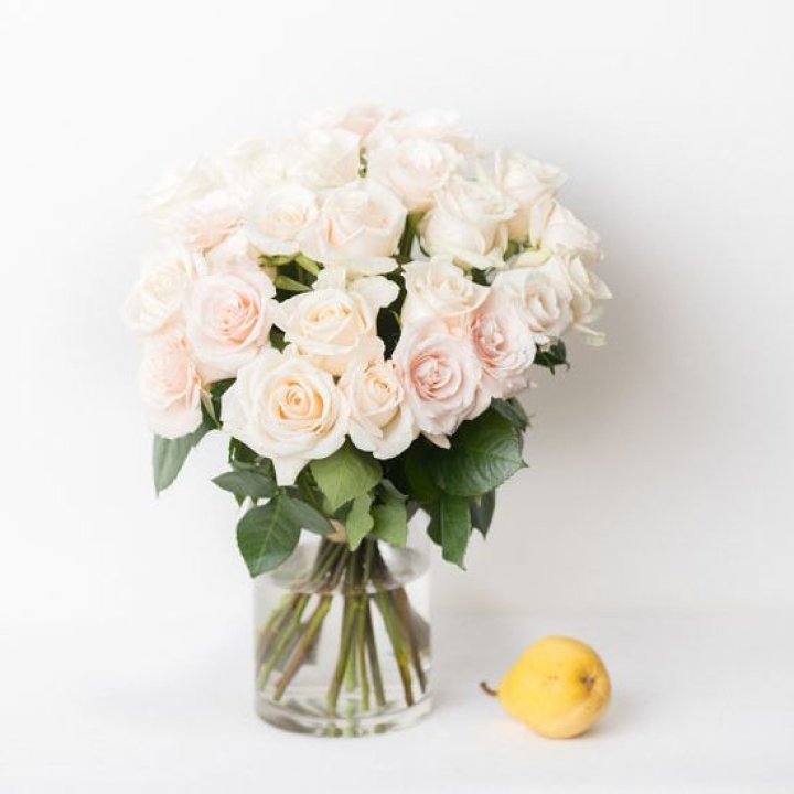 25 кремовых роз в Курске