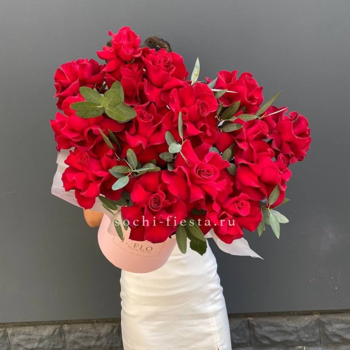 Бокс из 17 французских роз в Курске