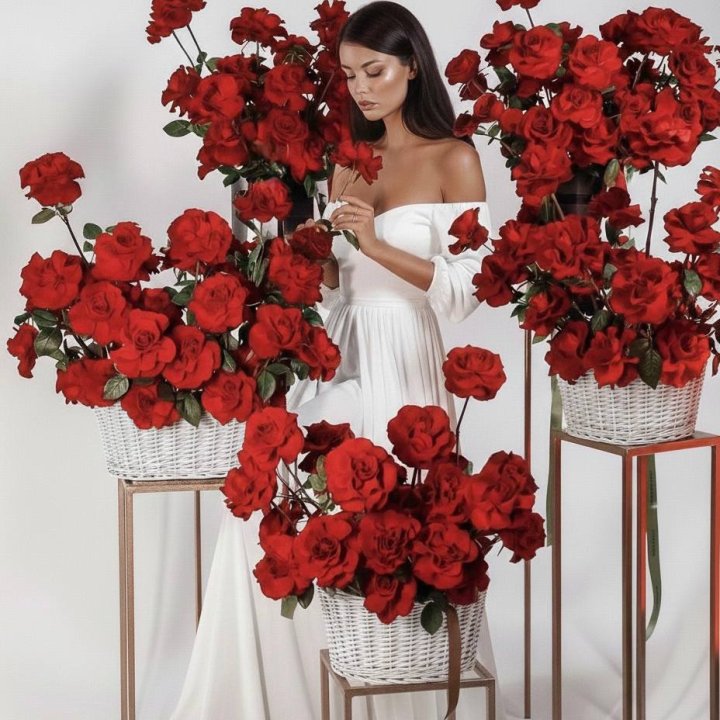 Сет из красных французских роз в Курске