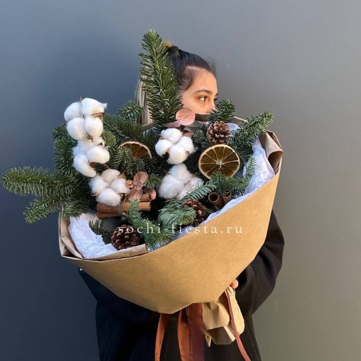 Зимний букет с нобилисом в Курске