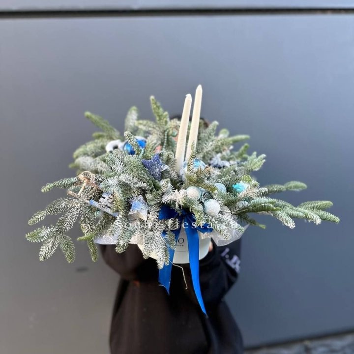 Новогодняя композиция в коробке  в Курске