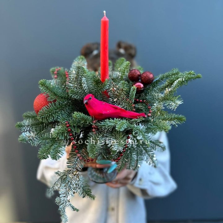 Новогодняя композиция в бокале в Курске