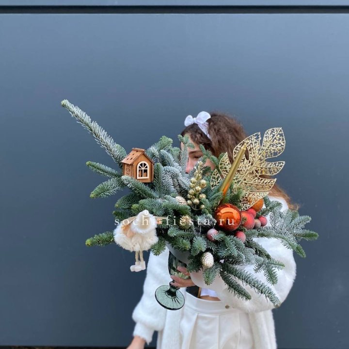 Композиция в бокале огненная  в Курске