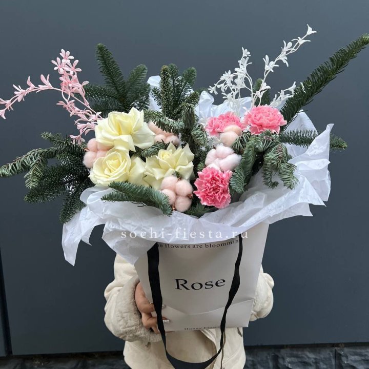 Цветочная сумка с нобилисом в Курске