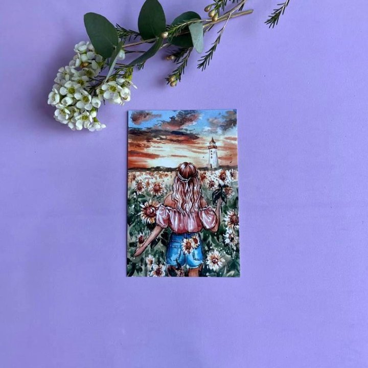 Открытка к букету "Подсолнух" в Курске