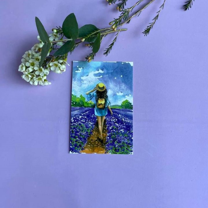 Открытка к букету "Цветочная дорога" в Курске