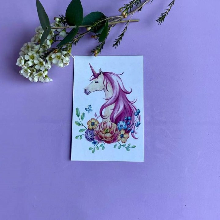 Открытка к букету "Единорог" в Курске