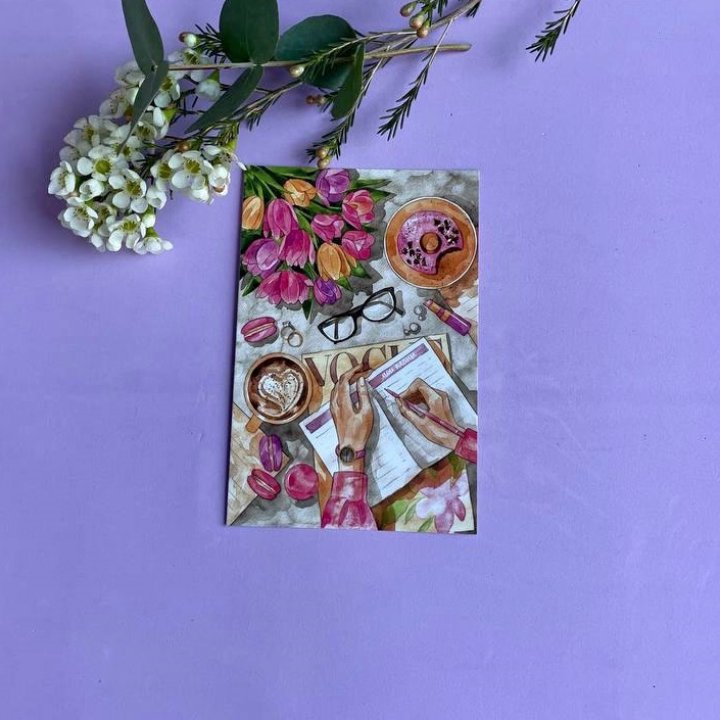 Открытка к букету "Леди на работе" в Курске