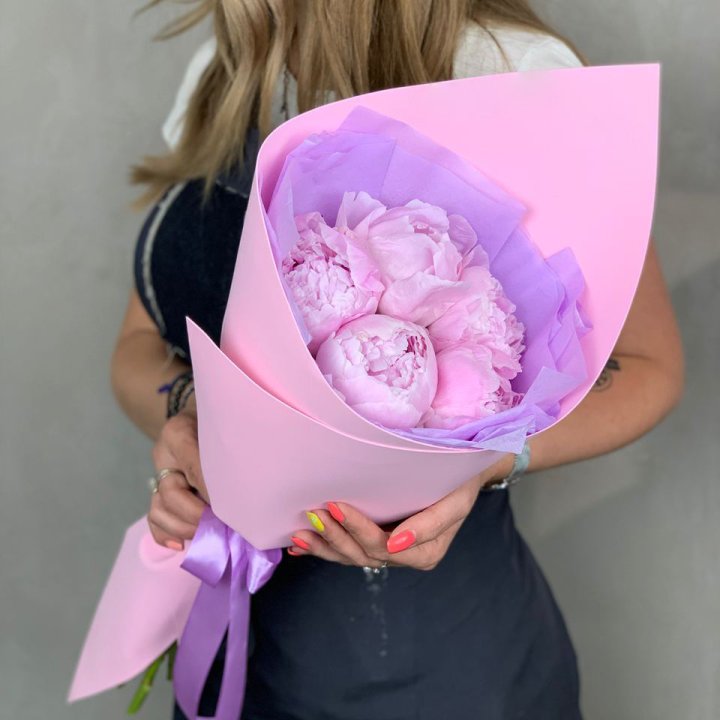 Букет пионов "Файв" в Курске