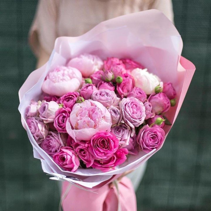 Букет с пионами "Леси" в Курске