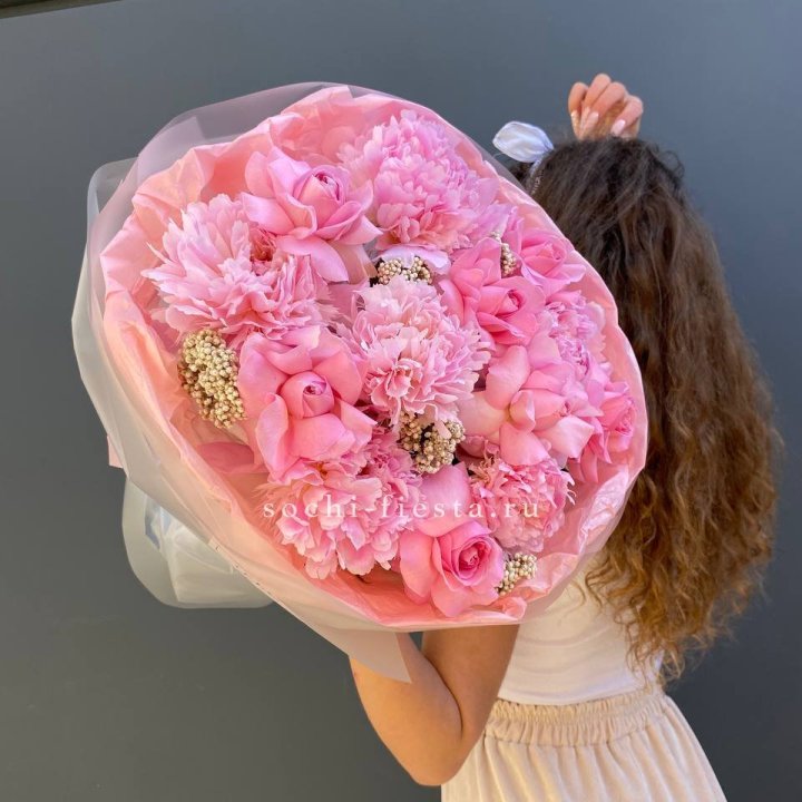  Букет с пионами "Пинки" в Курске