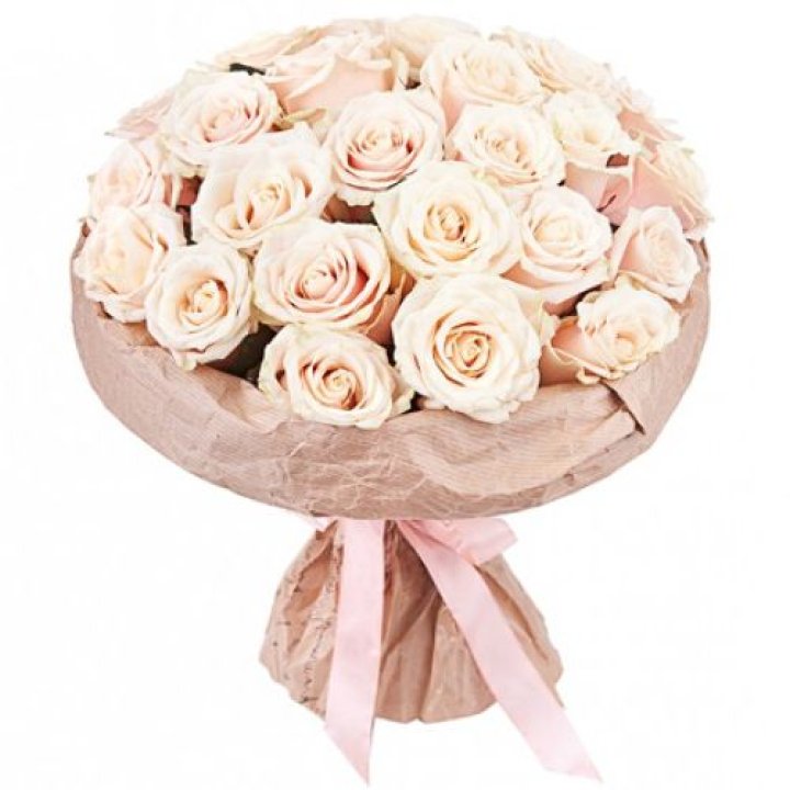 25 кремовых роз "Craft" в Курске