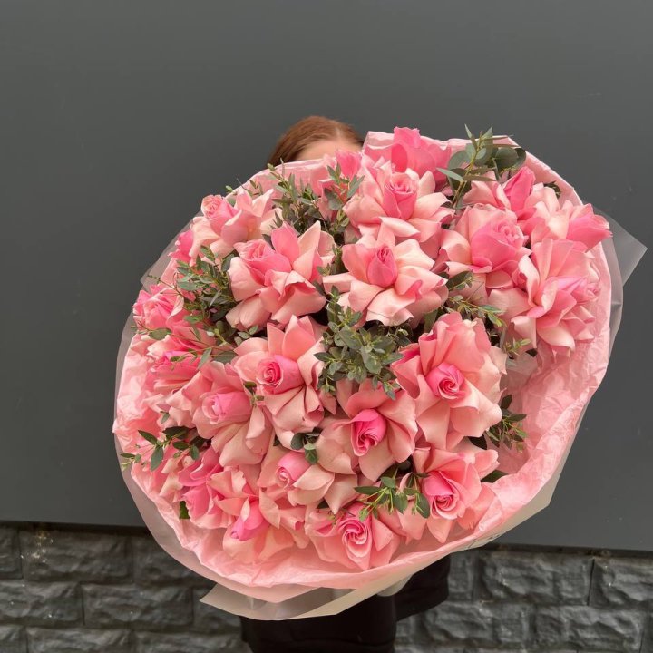  25 розовых французских роз в Курске