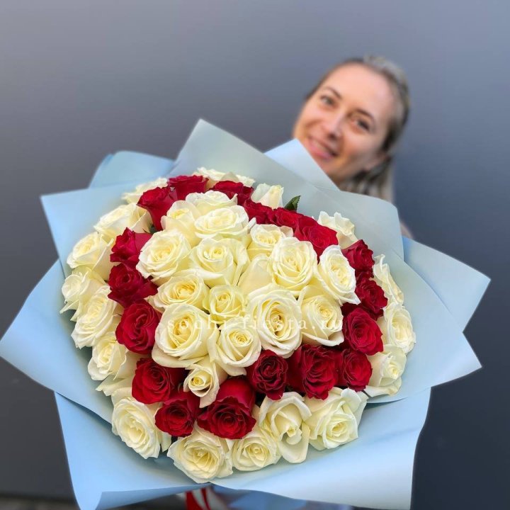 51 роза "Сердце" в Курске