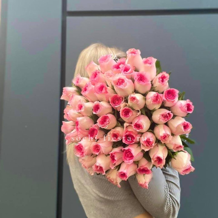 51 розовая роза в Курске