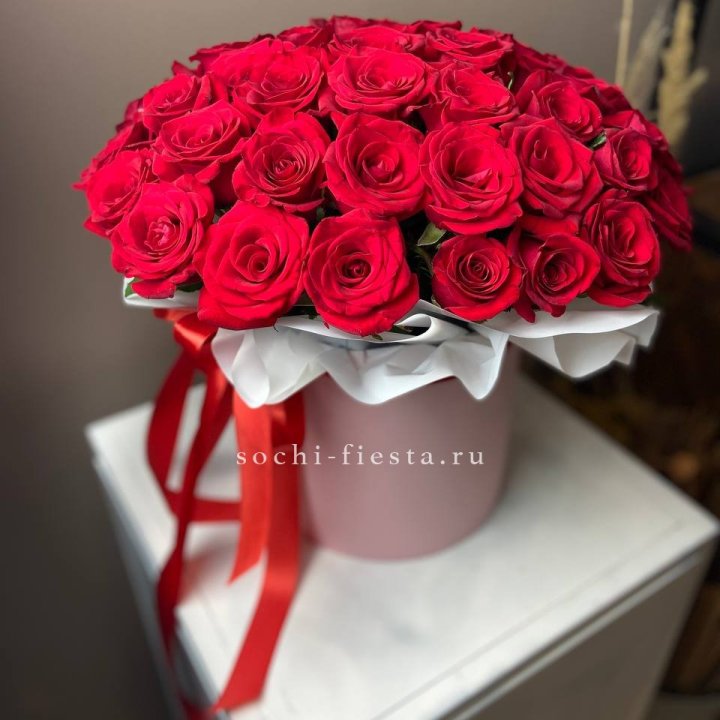 Красные розы 51шт  в коробке в Курске