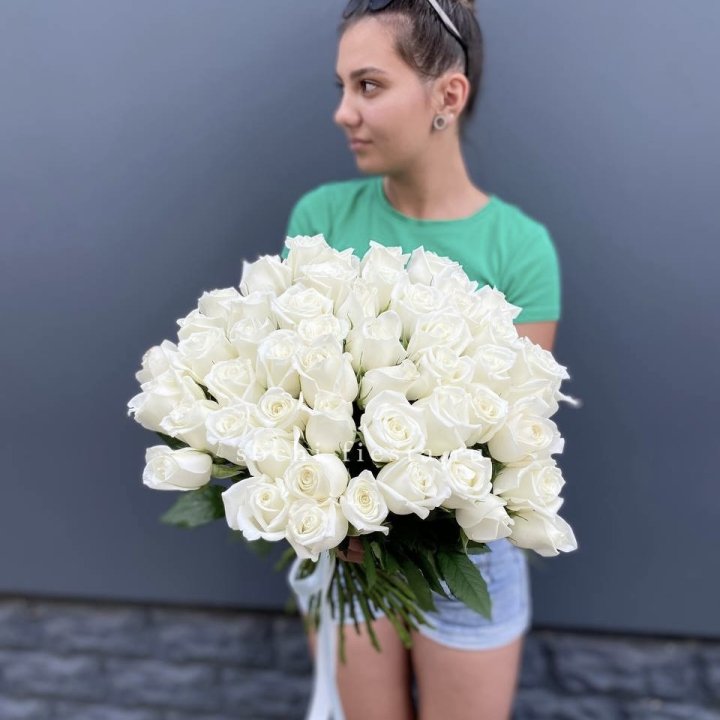 51 белая роза в Курске