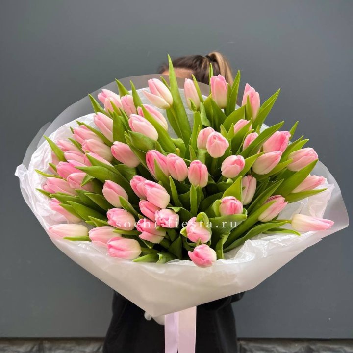 Букет тюльпанов нежно-розовых в Курске