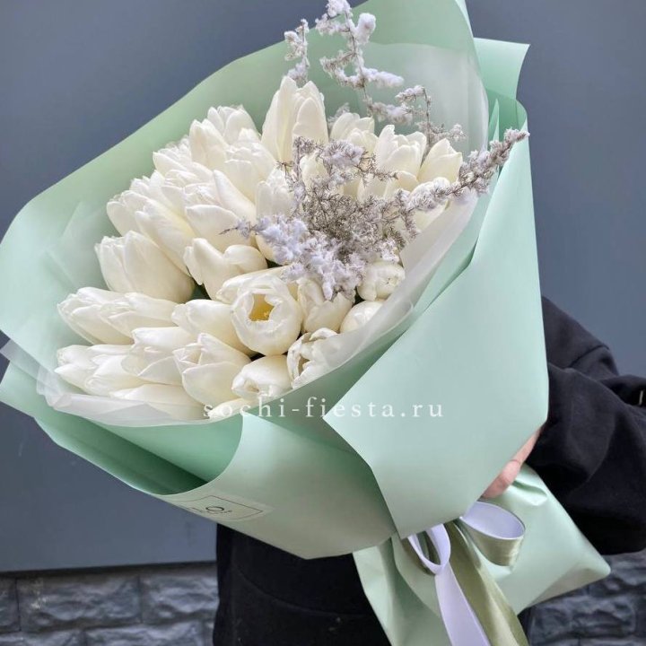 Букет белых тюльпанов "Бьянко" в Курске