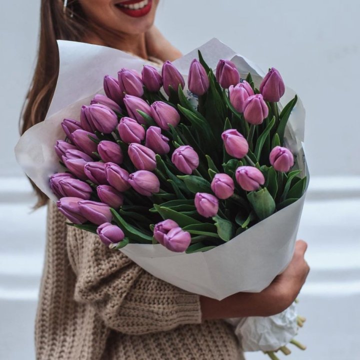 39 сиреневых тюльпанов в Курске