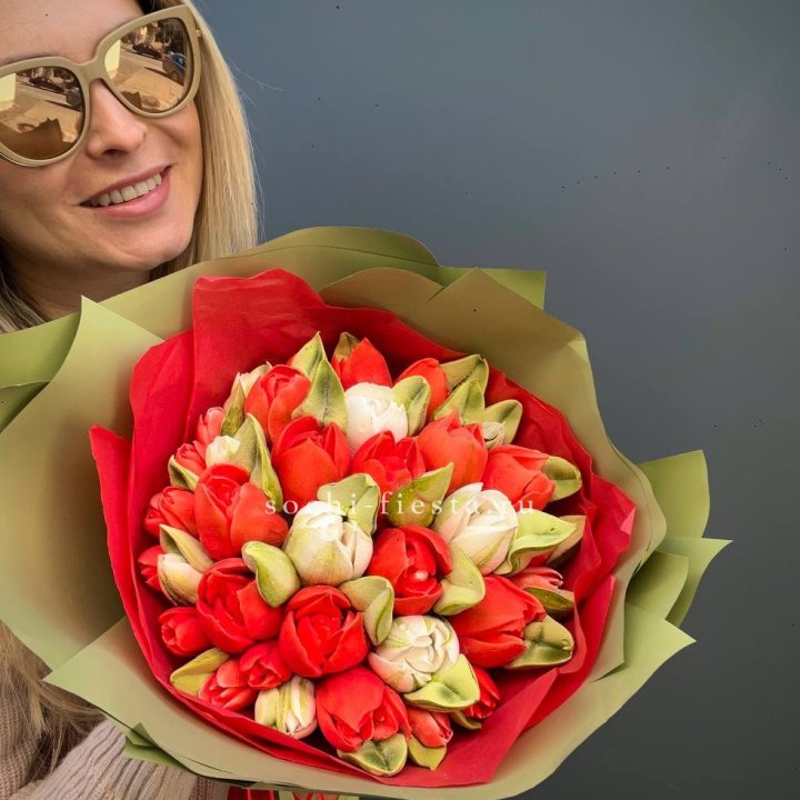 Зефирный букет из тюльпанов в Курске